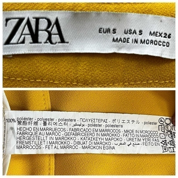 Zara RARE bright yellow pleated highrise cropped wide leg pants *shop@iamwarrior - Picture 12 of 13